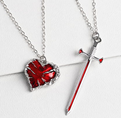 Collar para Parejas Corazón y Espada