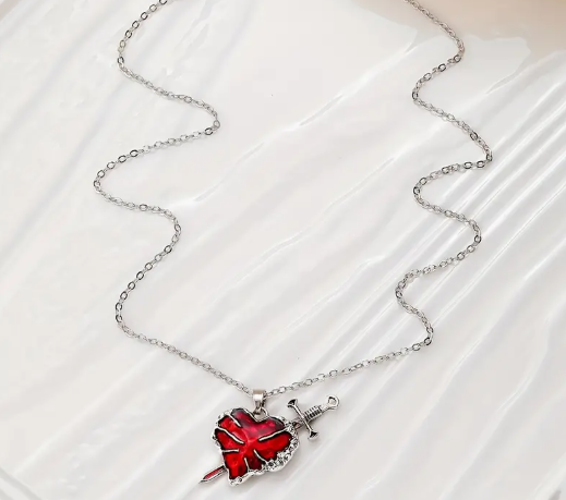 Collar para Parejas Corazón y Espada